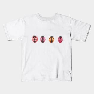 Ladybug watercolor pattern Kids T-Shirt